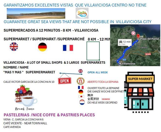 Playa Del Puntal Villaviciosa Asturias Lujo Primera Linea Playa 外观 照片